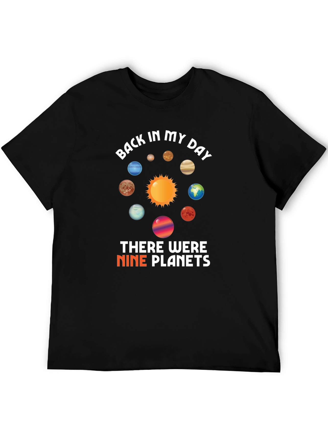 Nine Planets T-Shirt - Astronomy Retro Style