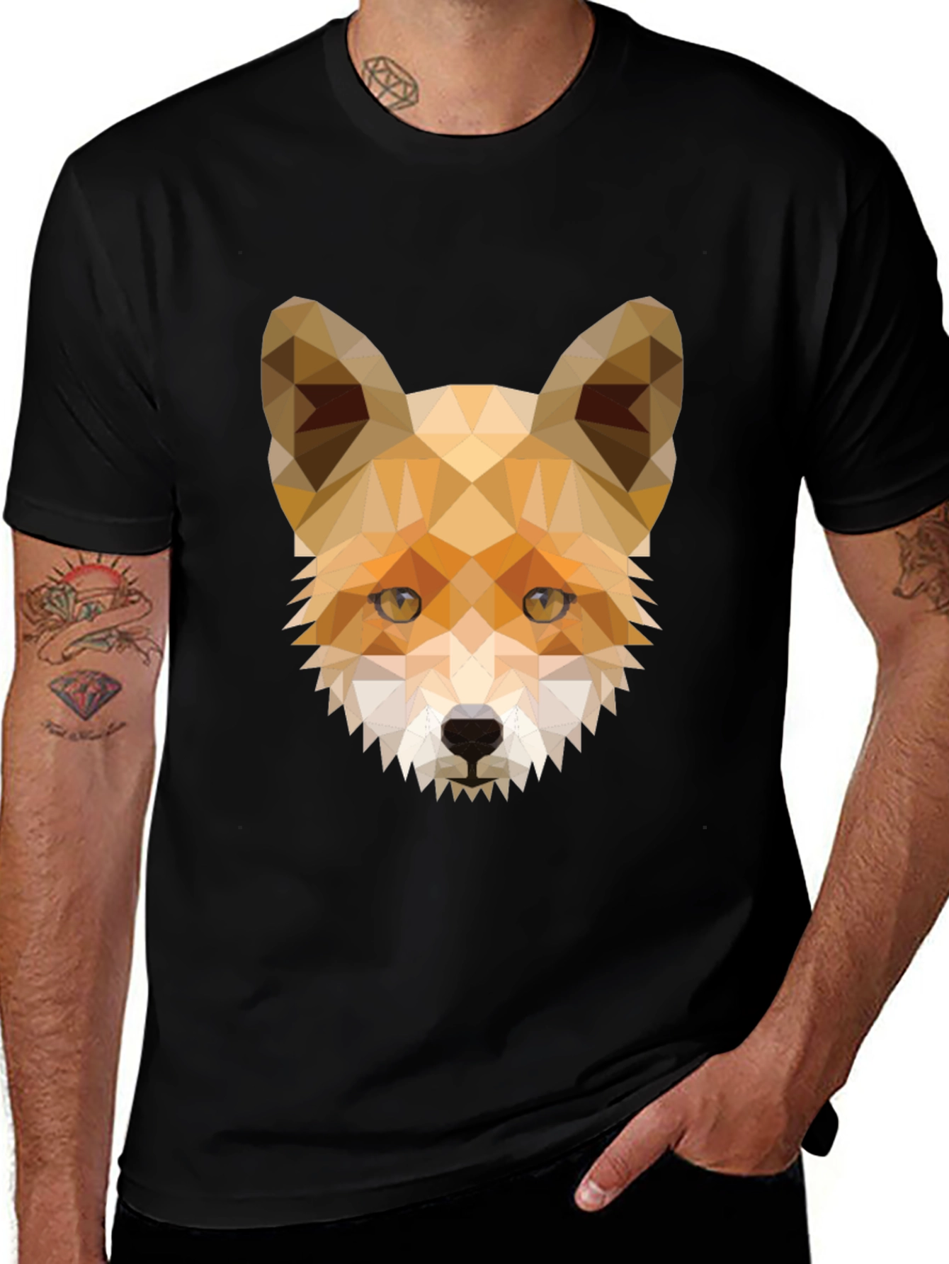 Geometric Fox Head T-Shirt