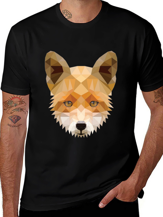 Geometric Fox Head T-Shirt