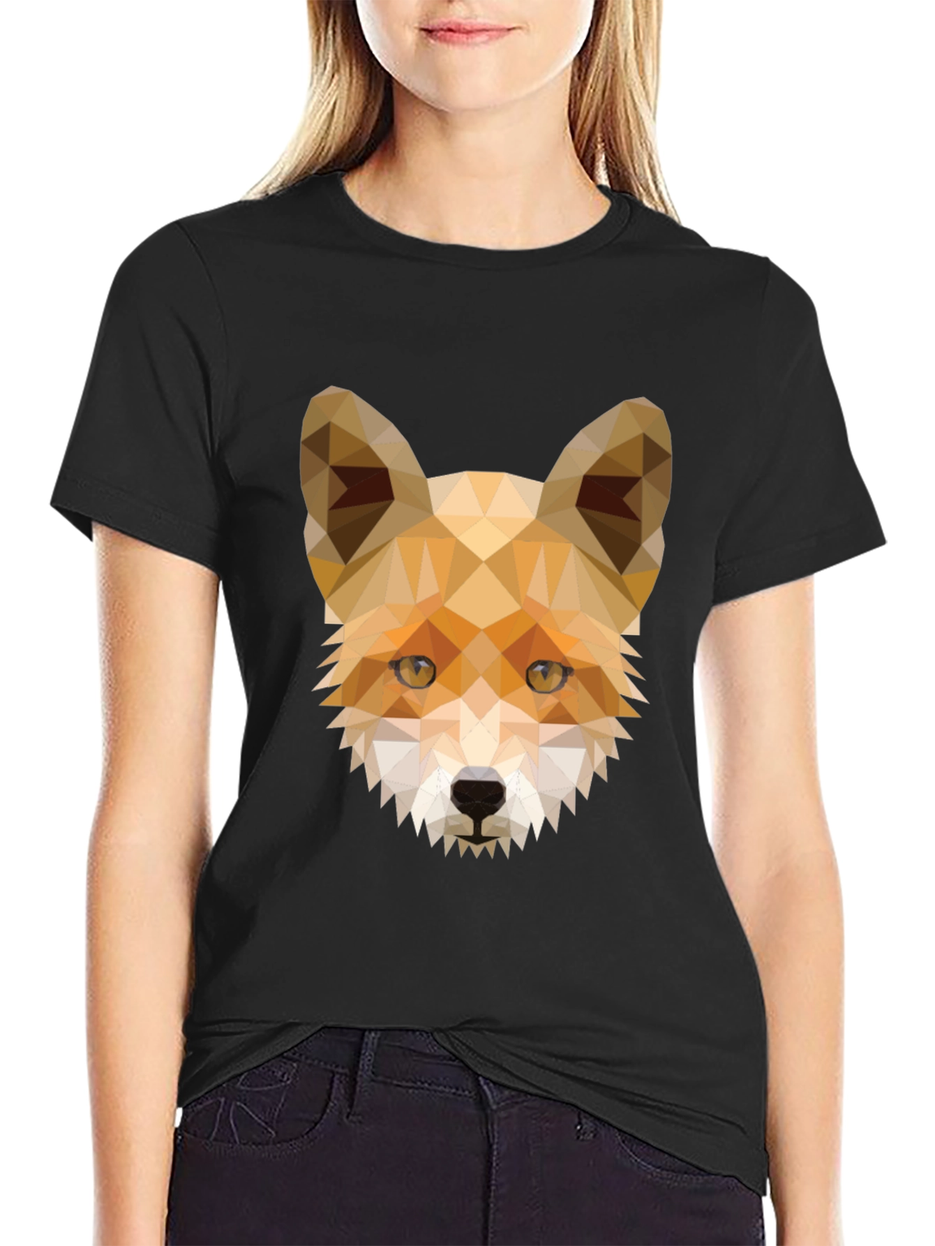 Geometric Fox Head T-Shirt
