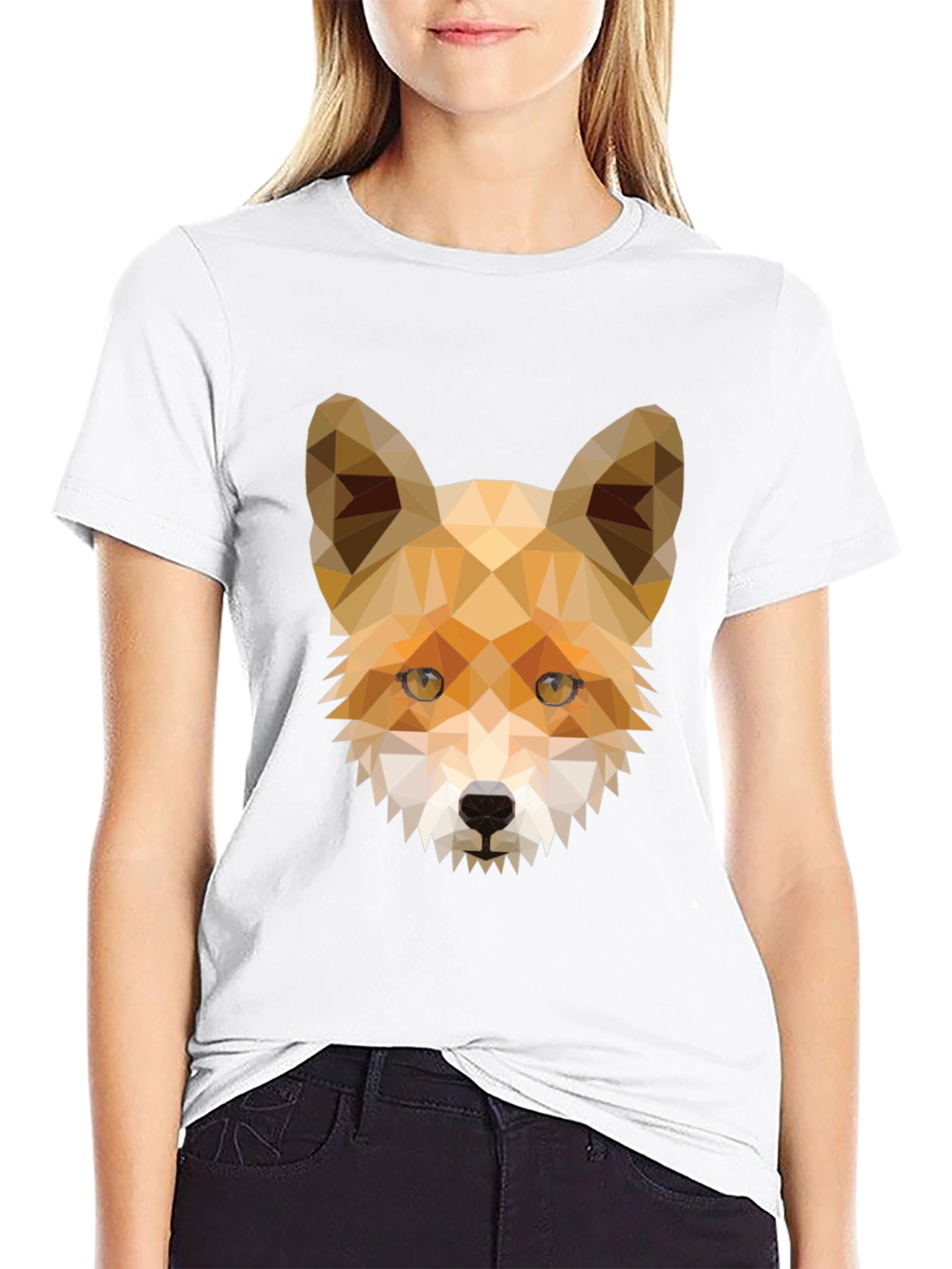 Geometric Fox Head T-Shirt