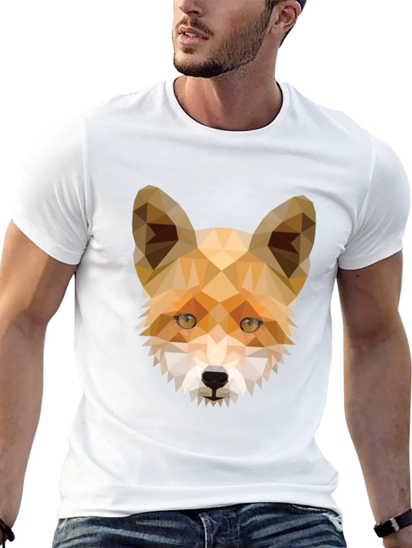 Geometric Fox Head T-Shirt