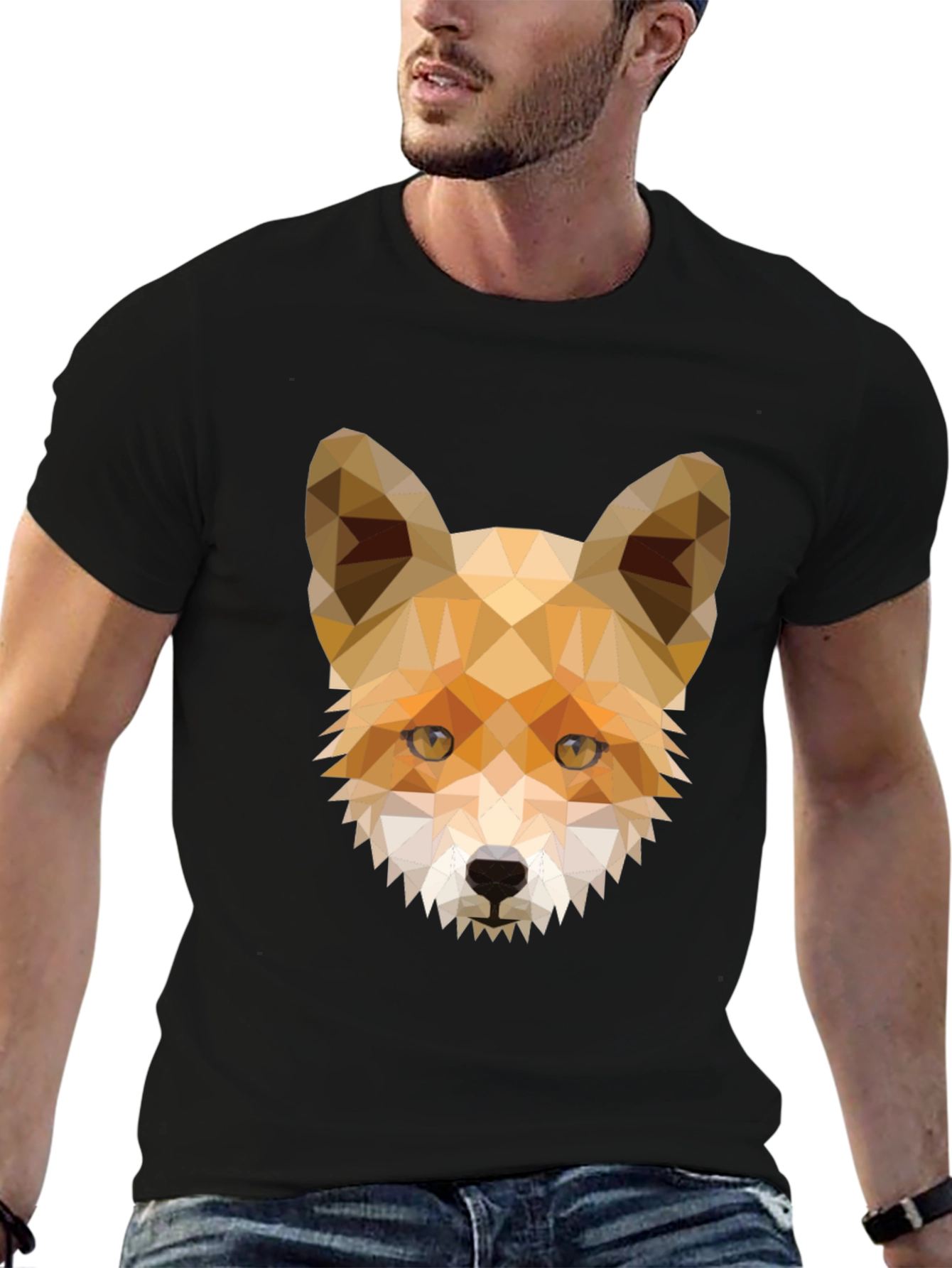 Geometric Fox Head T-Shirt