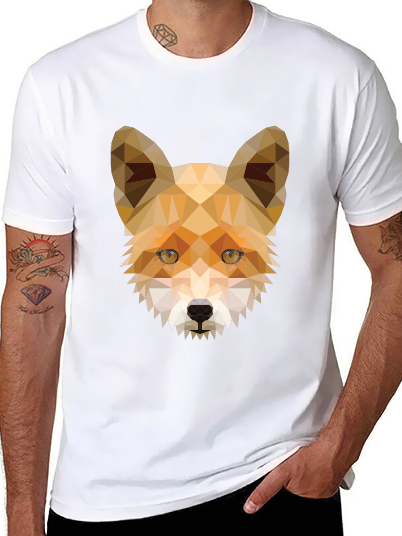 Geometric Fox Head T-Shirt