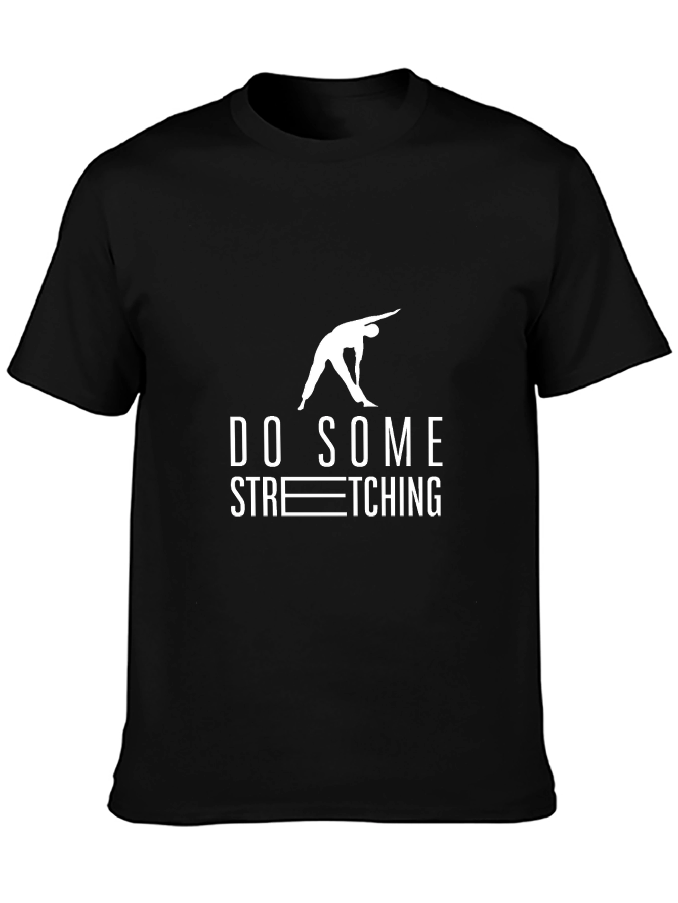 Do Some Stretching Graphic Tee - Black Casual Shirt