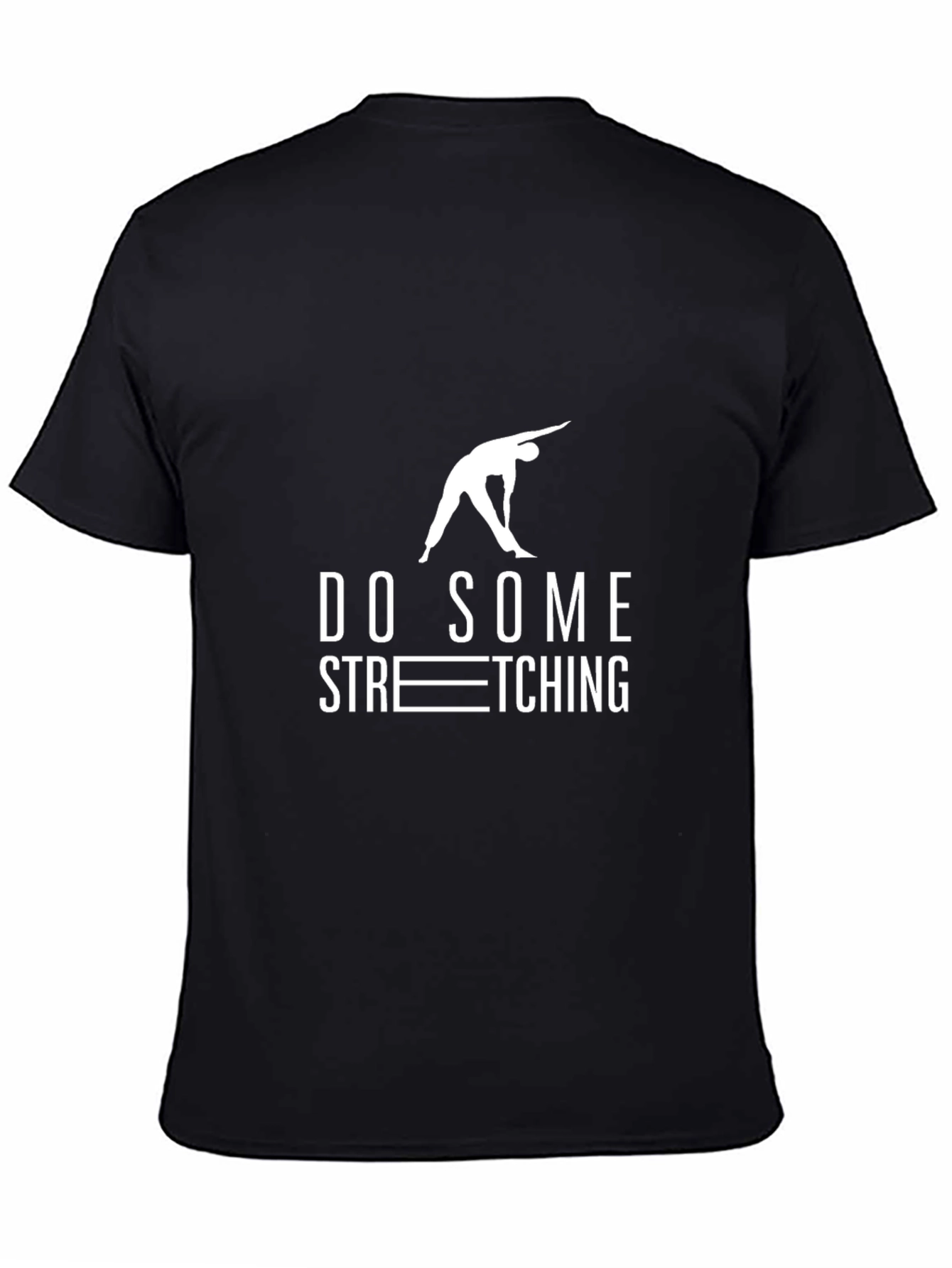 Do Some Stretching Graphic Tee - Black Casual Shirt