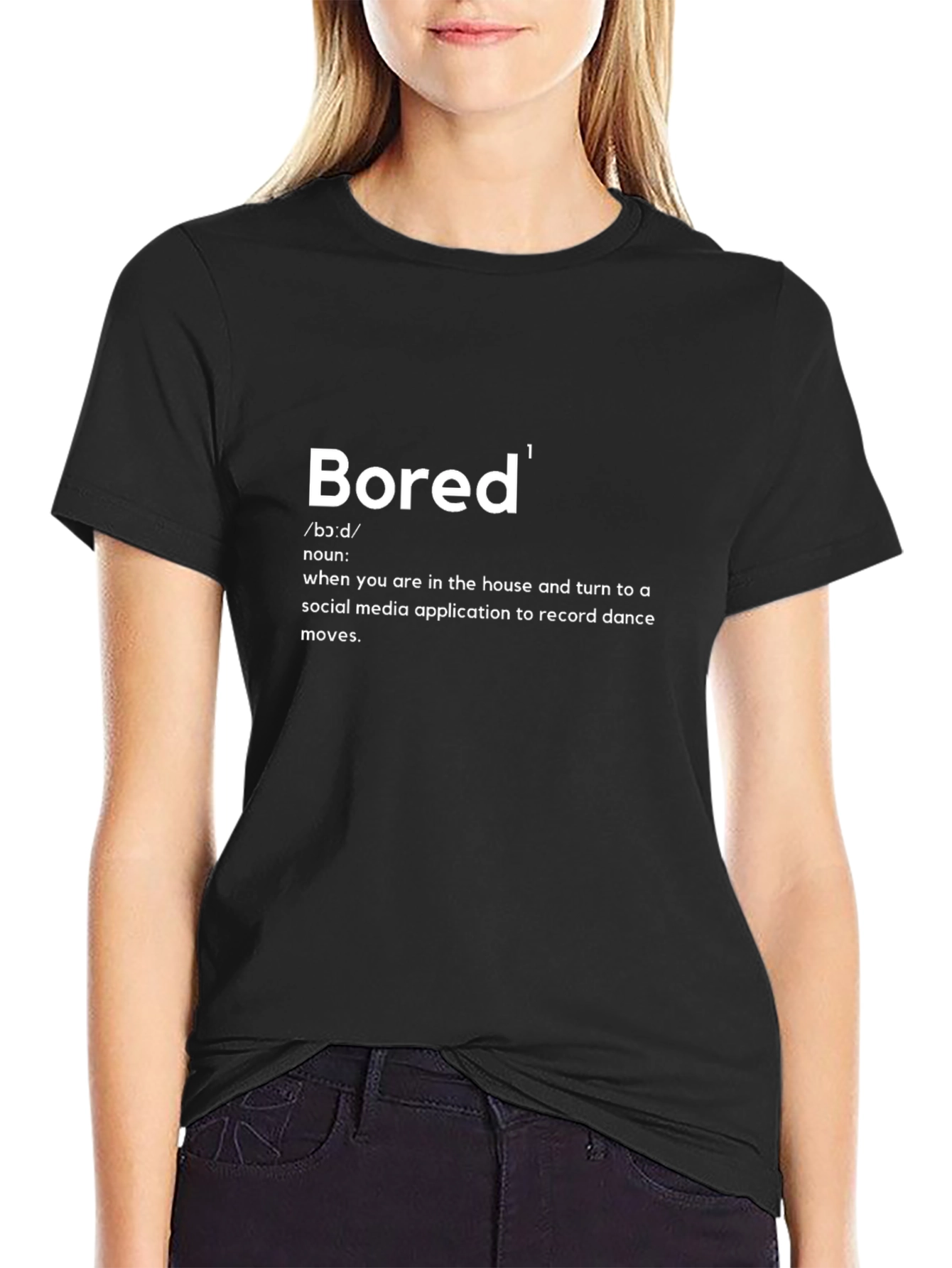 Bored Definition Graphic Tee - Black