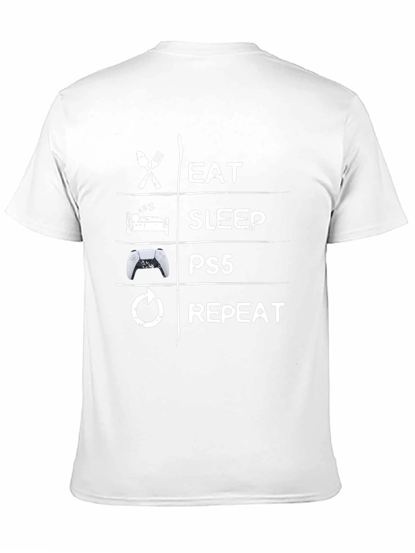 Eat Sleep PS5 Repeat Black T-Shirt
