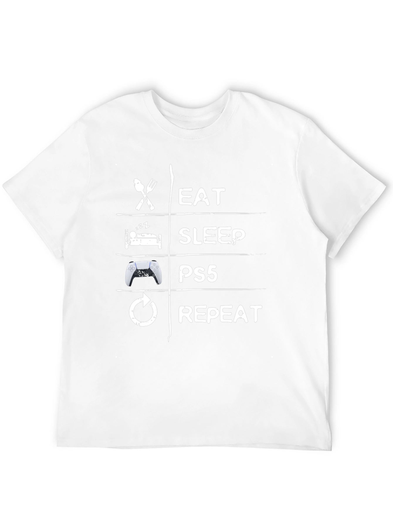 Eat Sleep PS5 Repeat Black T-Shirt
