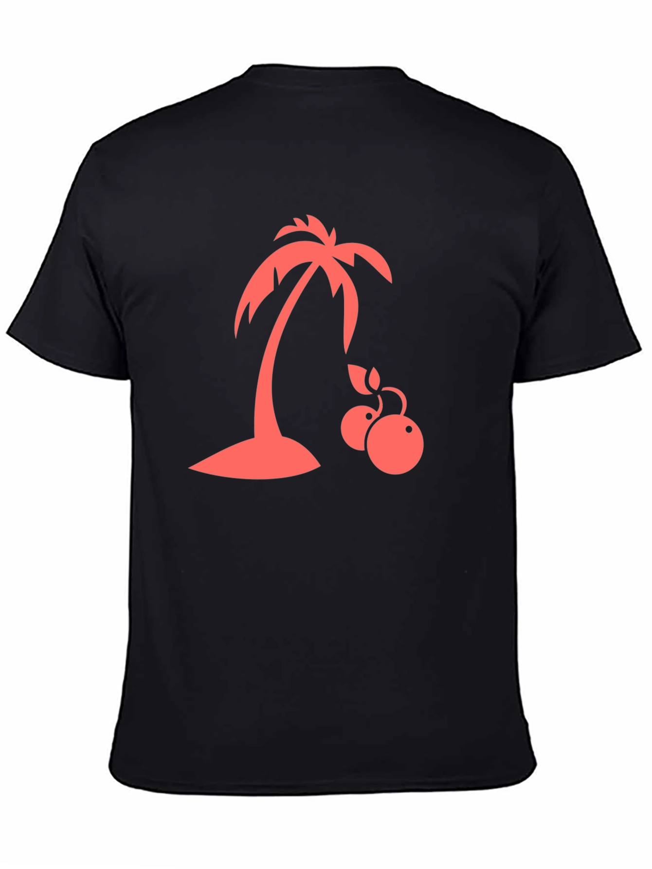 Tropical Palm Tree Graphic T-Shirt - Black