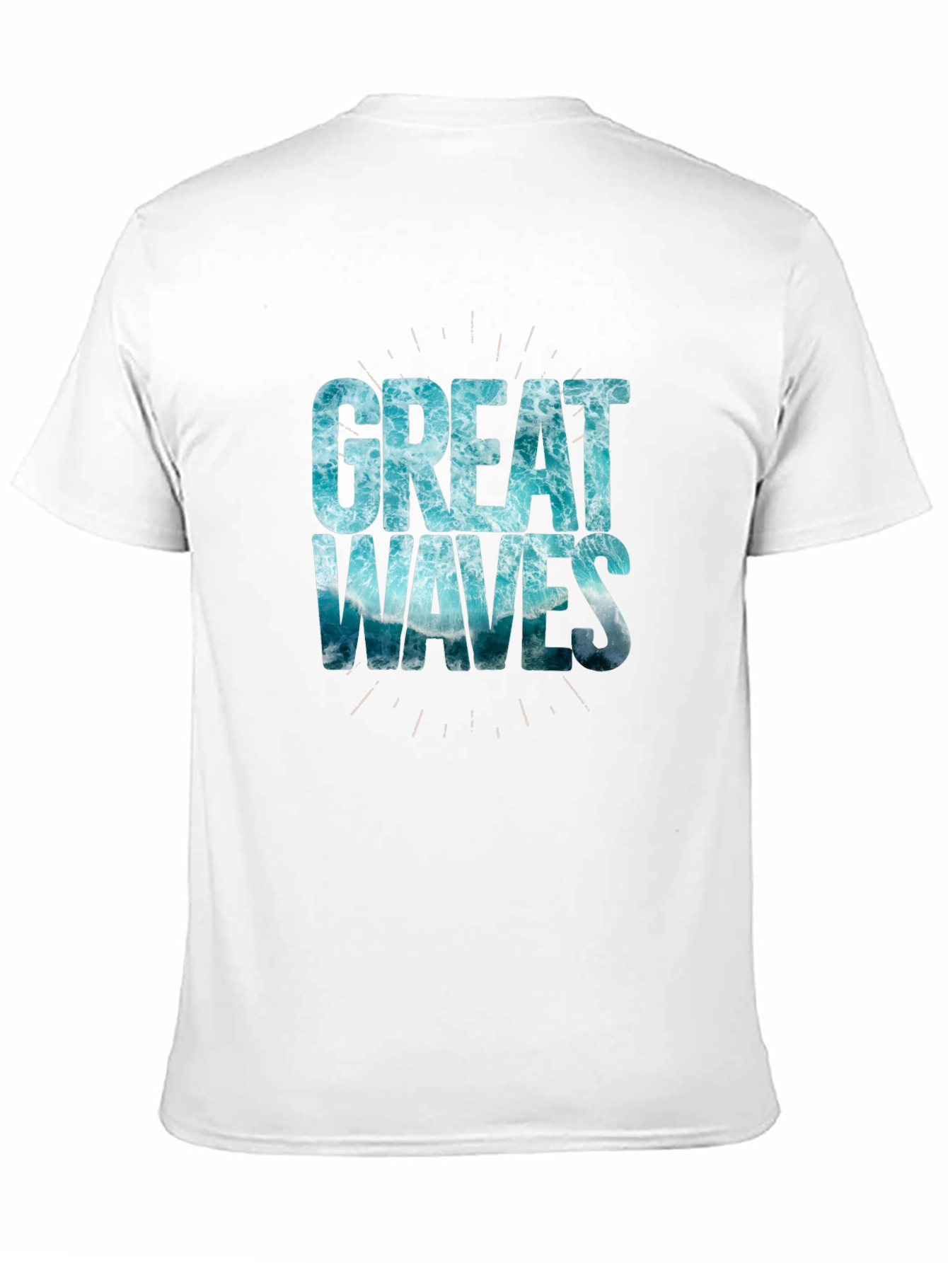 Great Waves Graphic Tee - Black Cotton T-Shirt