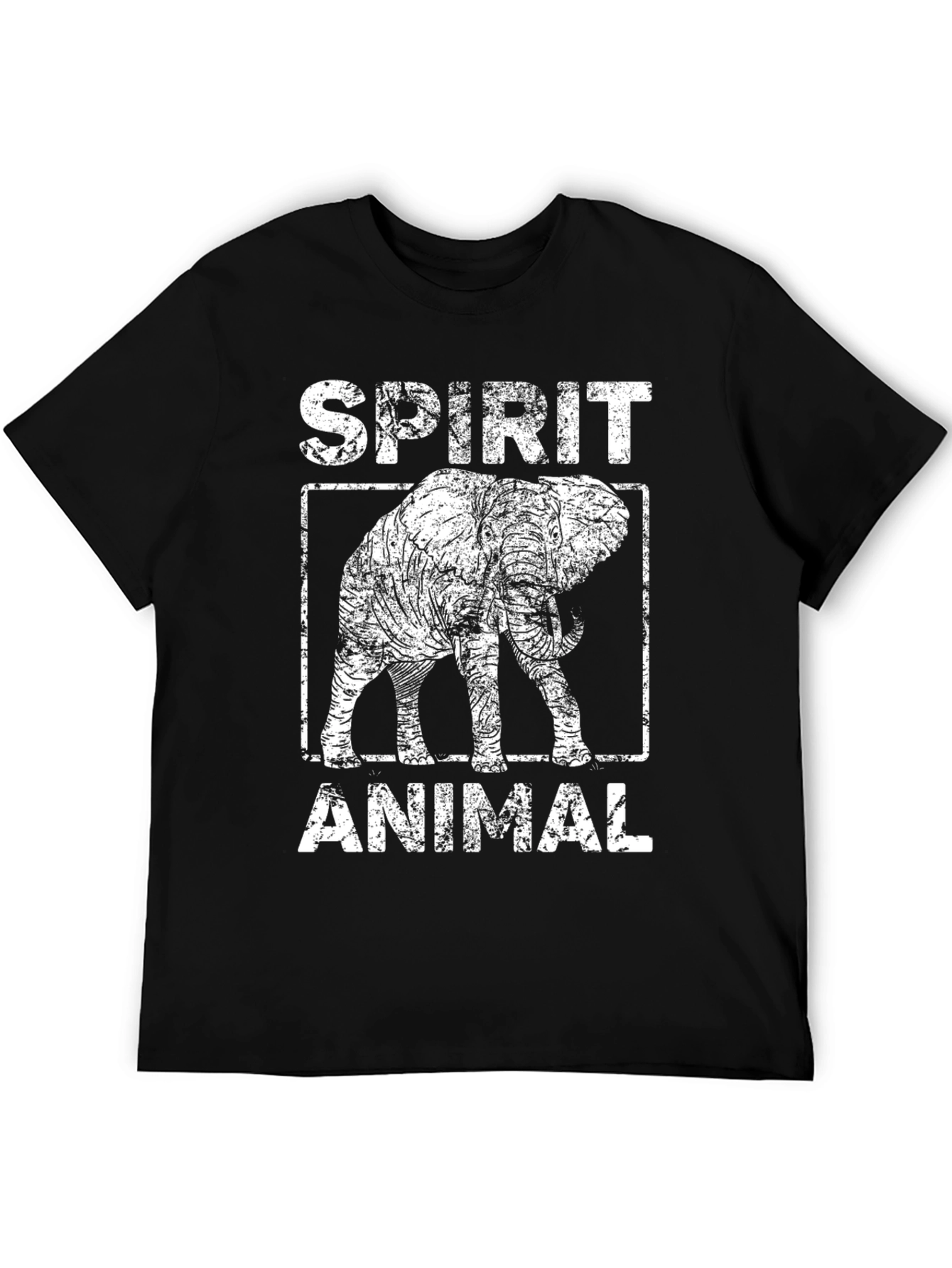 Spirit Animal Elephant Graphic Tee - Black
