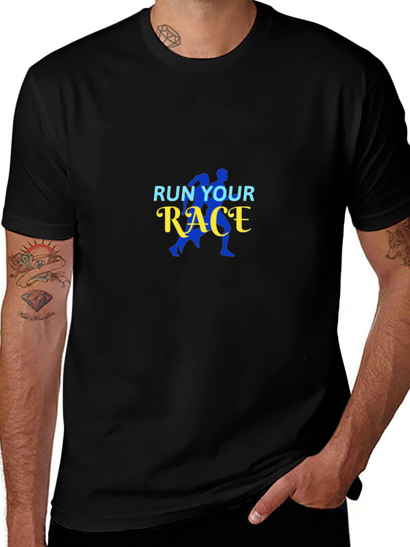 Run Your Race T-Shirt - Motivational Graphic Tee