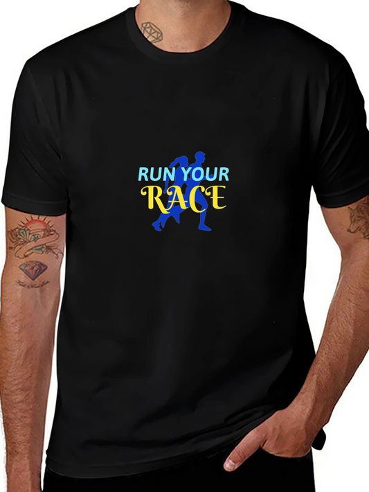 Run Your Race T-Shirt - Motivational Graphic Tee