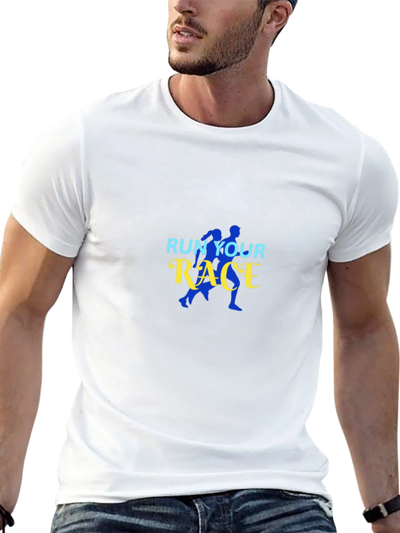 Run Your Race T-Shirt - Motivational Graphic Tee