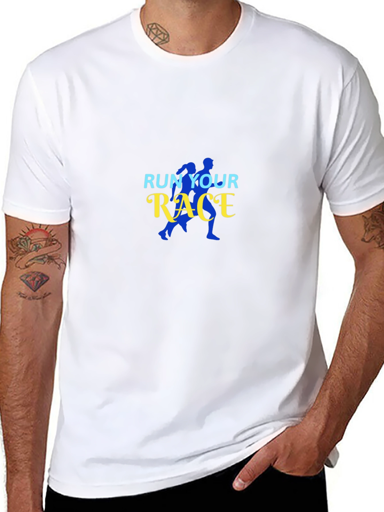 Run Your Race T-Shirt - Motivational Graphic Tee