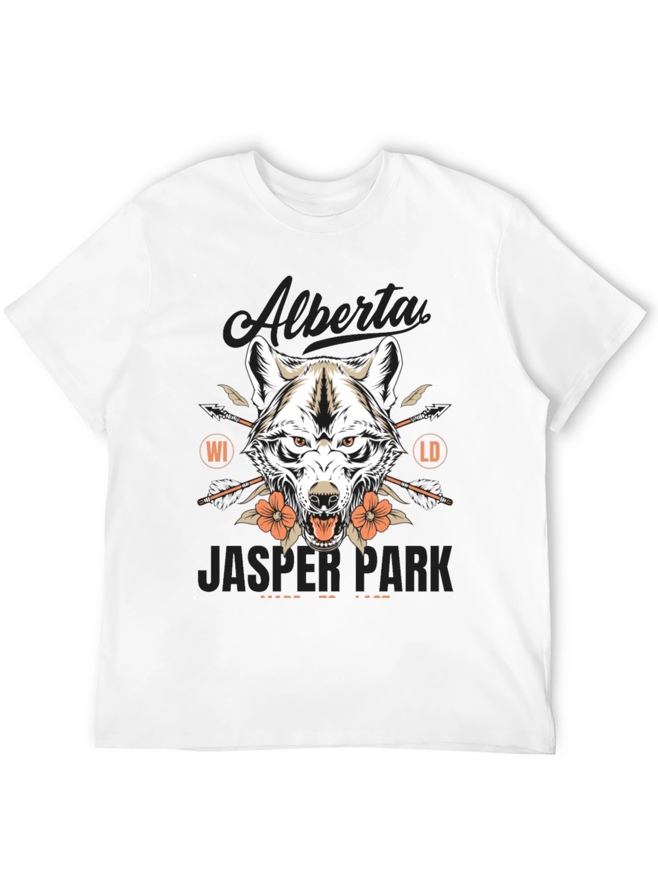 Alberta Jasper Park Wolf Graphic T-Shirt