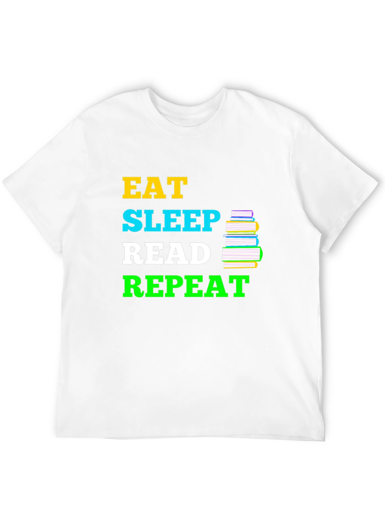 Eat Sleep Read Repeat Black T-Shirt