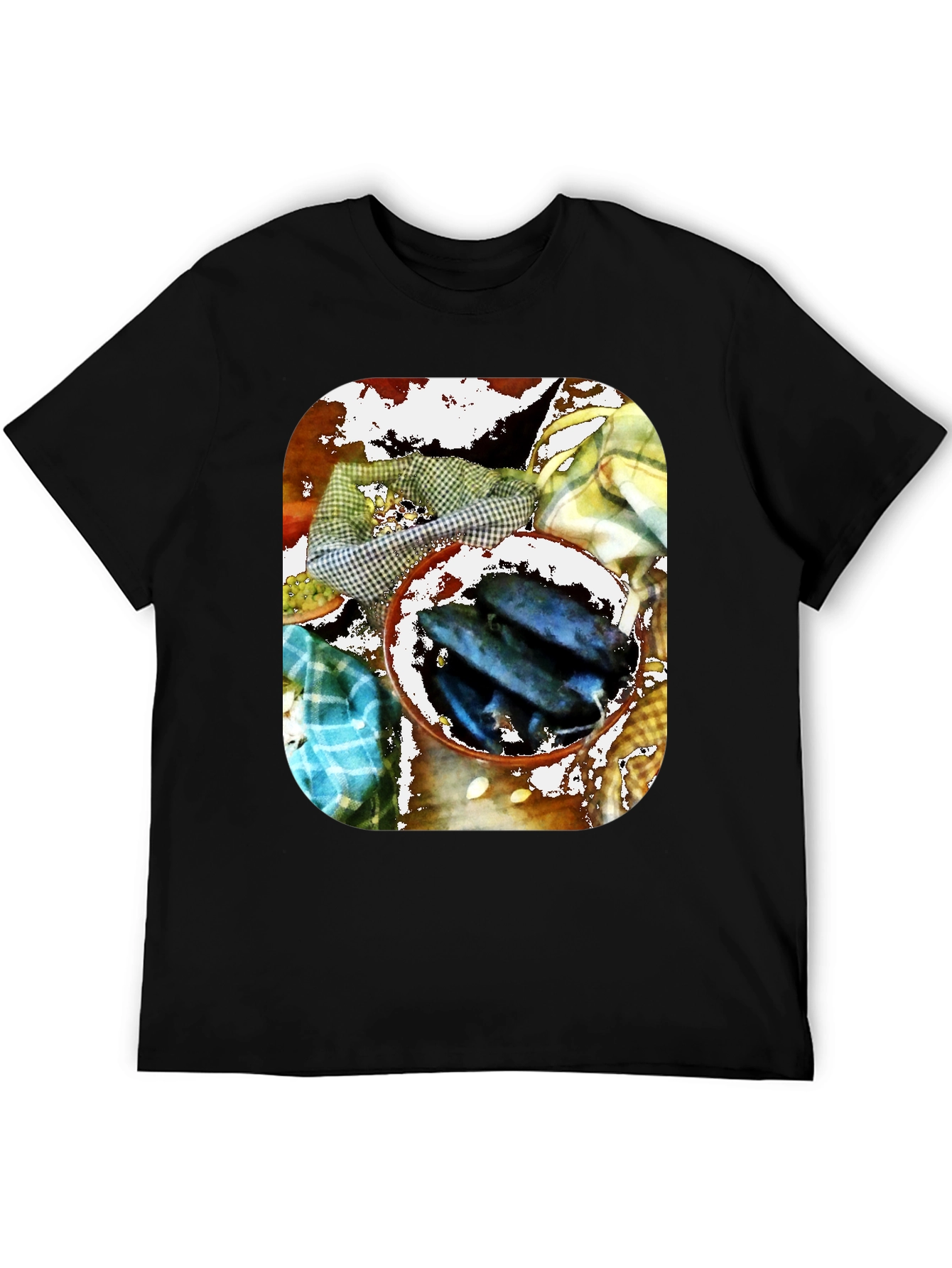 Artistic Fish Bowl Graphic Tee - Unique Design