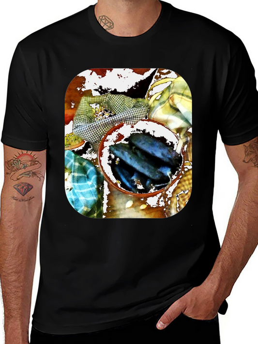 Artistic Fish Bowl Graphic Tee - Unique Design