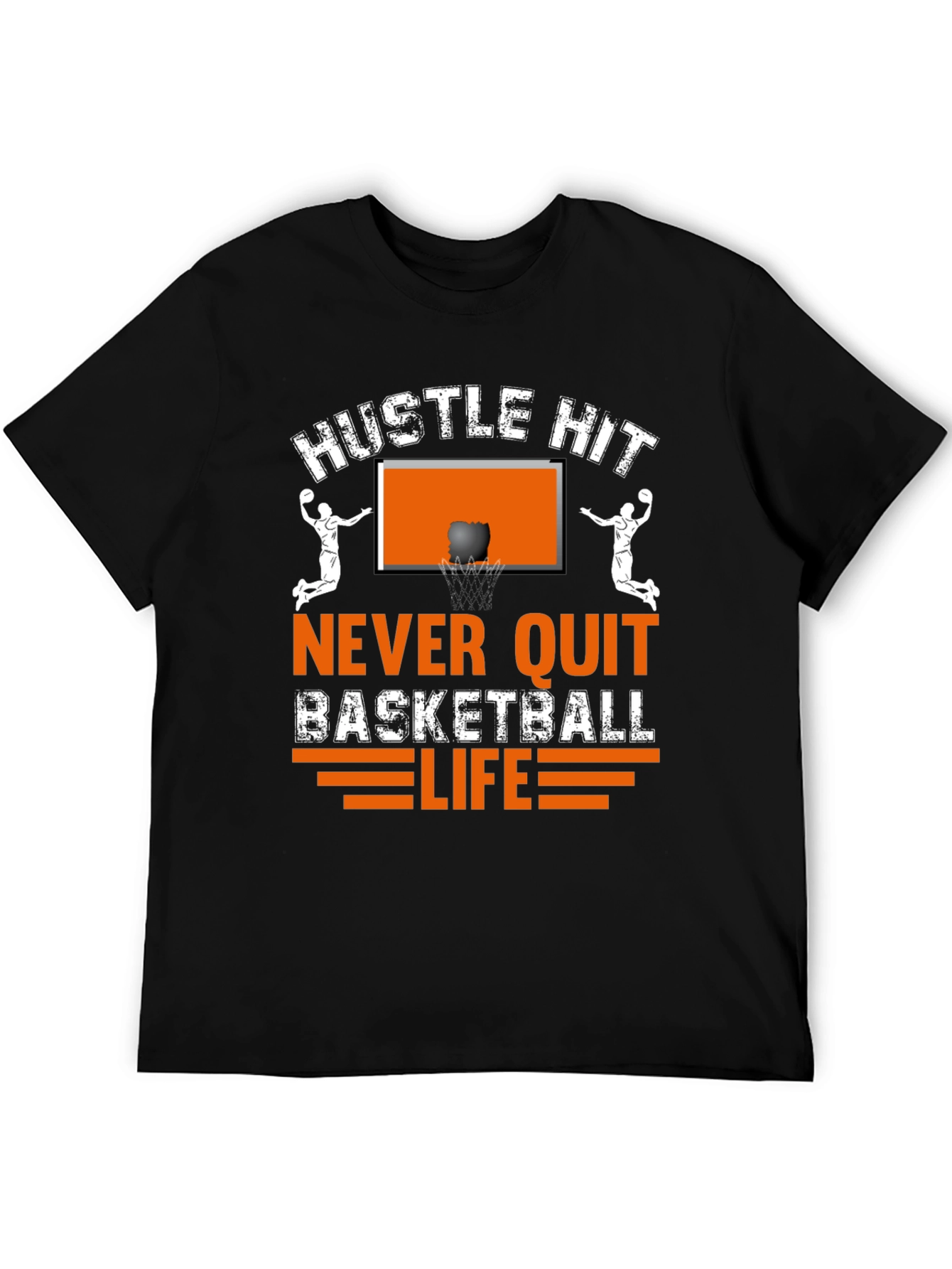 Hustle Hit Basketball Graphic T-Shirt