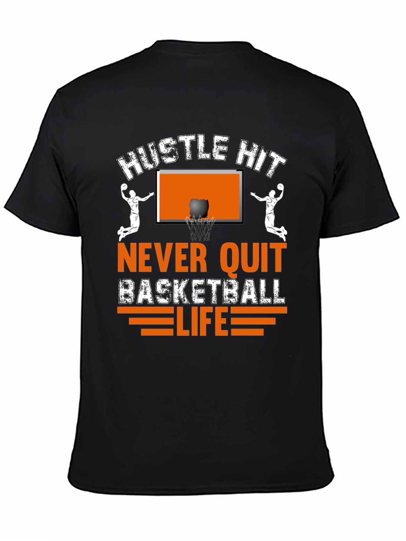 Hustle Hit Basketball Graphic T-Shirt