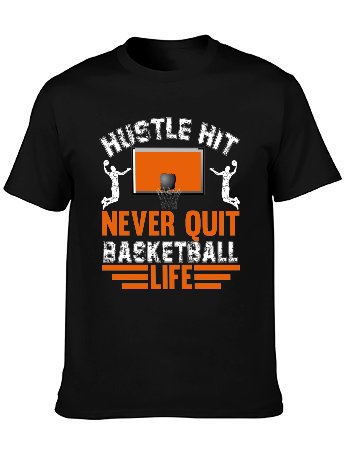 Hustle Hit Basketball Graphic T-Shirt