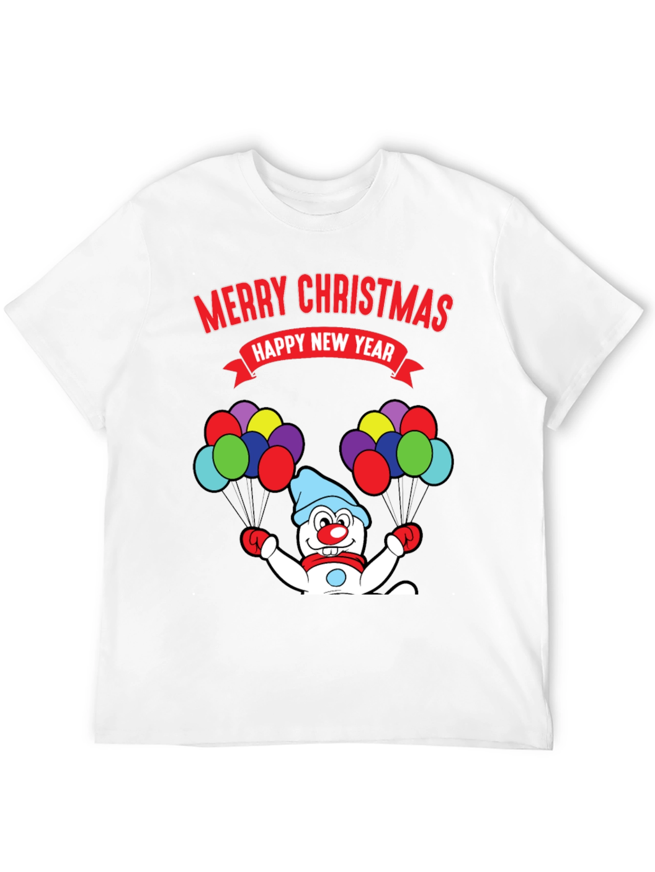 Merry Christmas Happy New Year Snowman T-Shirt
