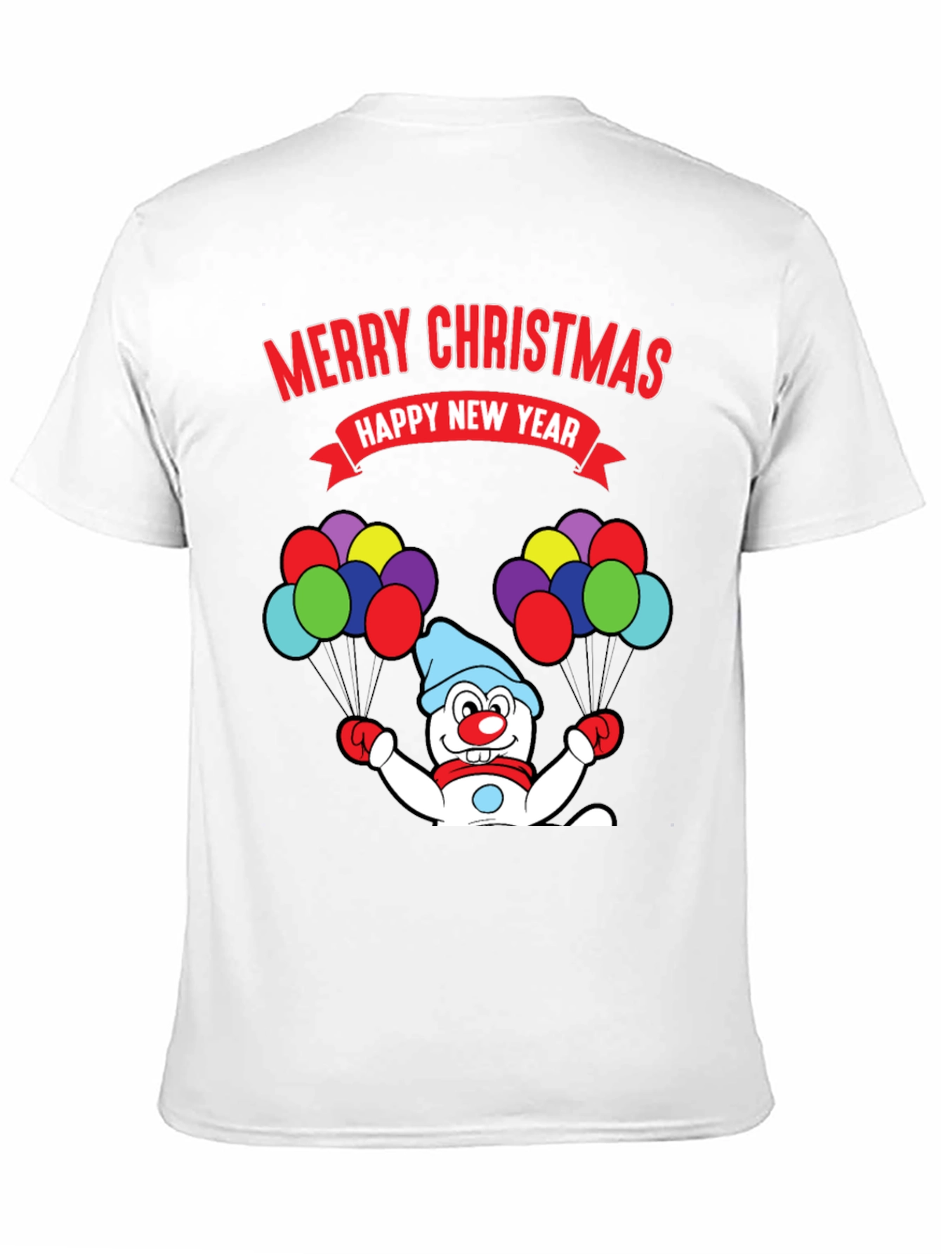 Merry Christmas Happy New Year Snowman T-Shirt
