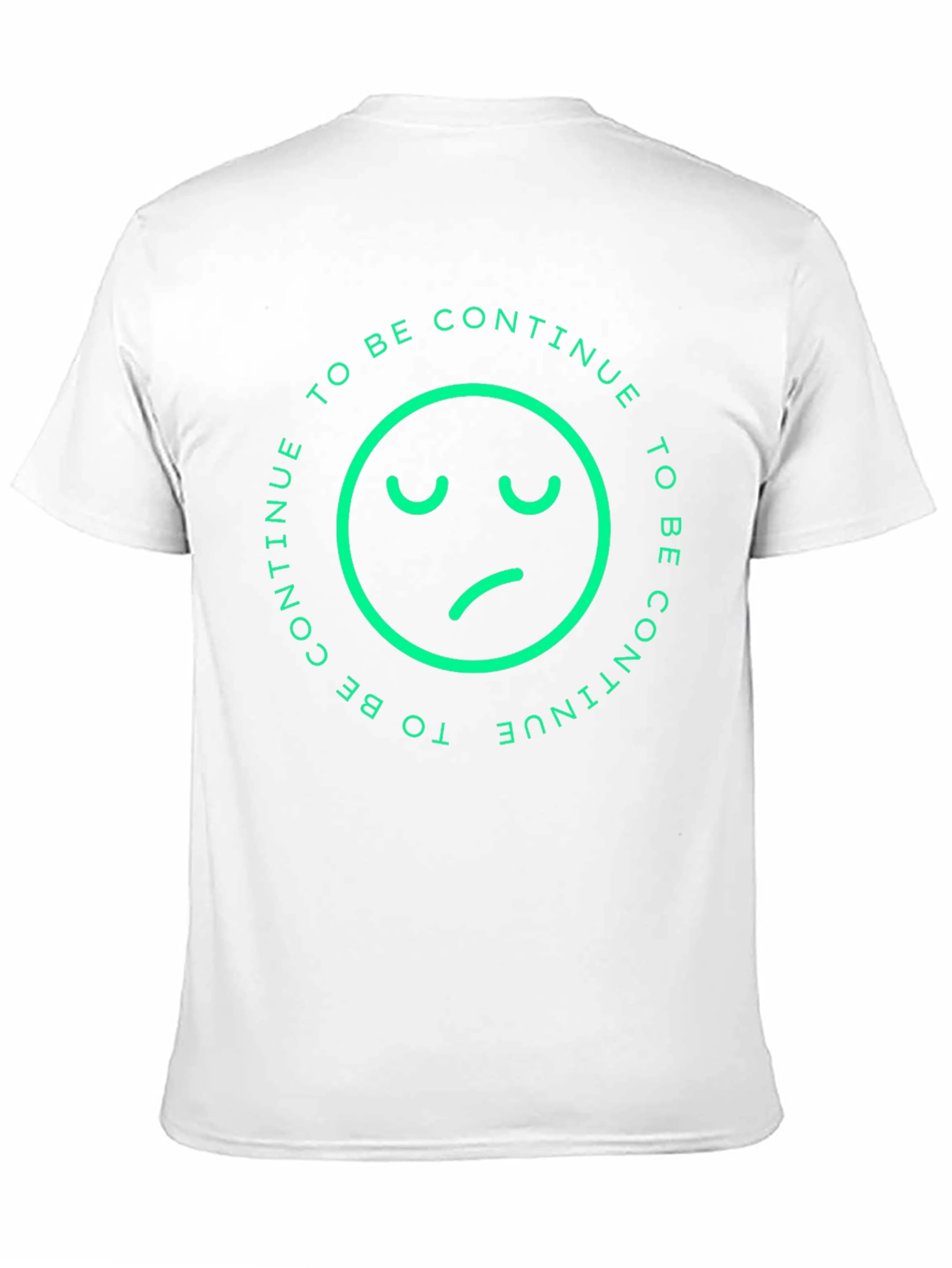 Sad Face To Be Continue Black T-Shirt