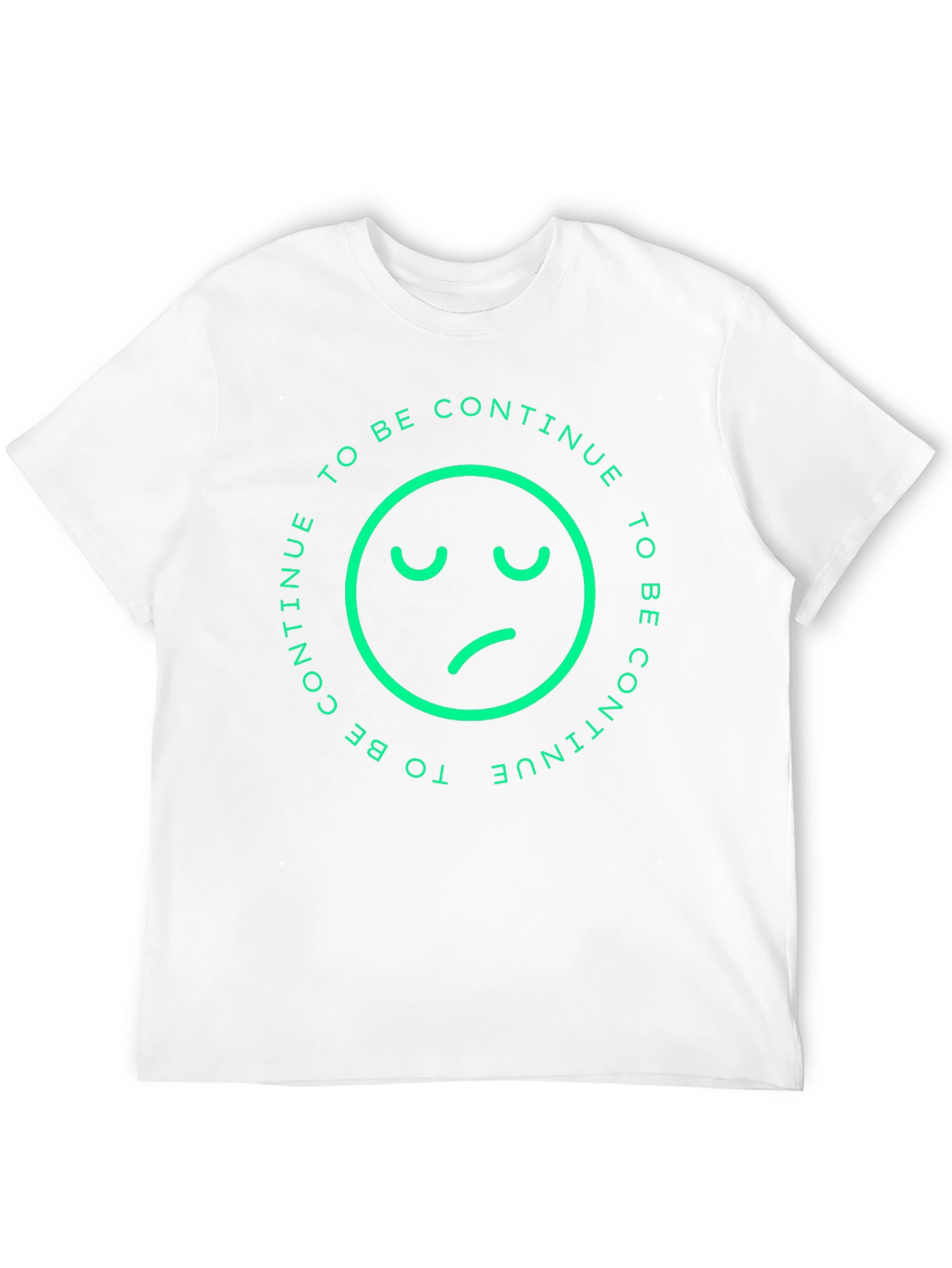Sad Face To Be Continue Black T-Shirt