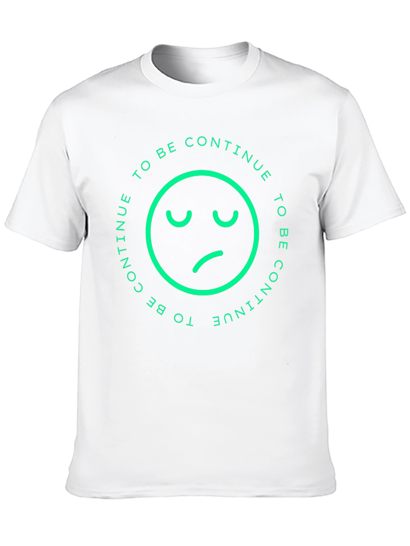 Sad Face To Be Continue Black T-Shirt