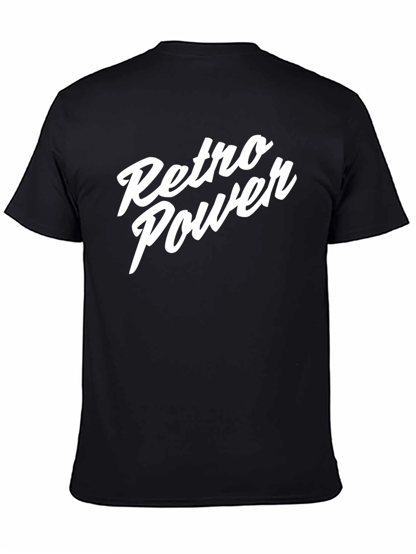 Retro Power Graphic Tee - Stylish Black T-Shirt