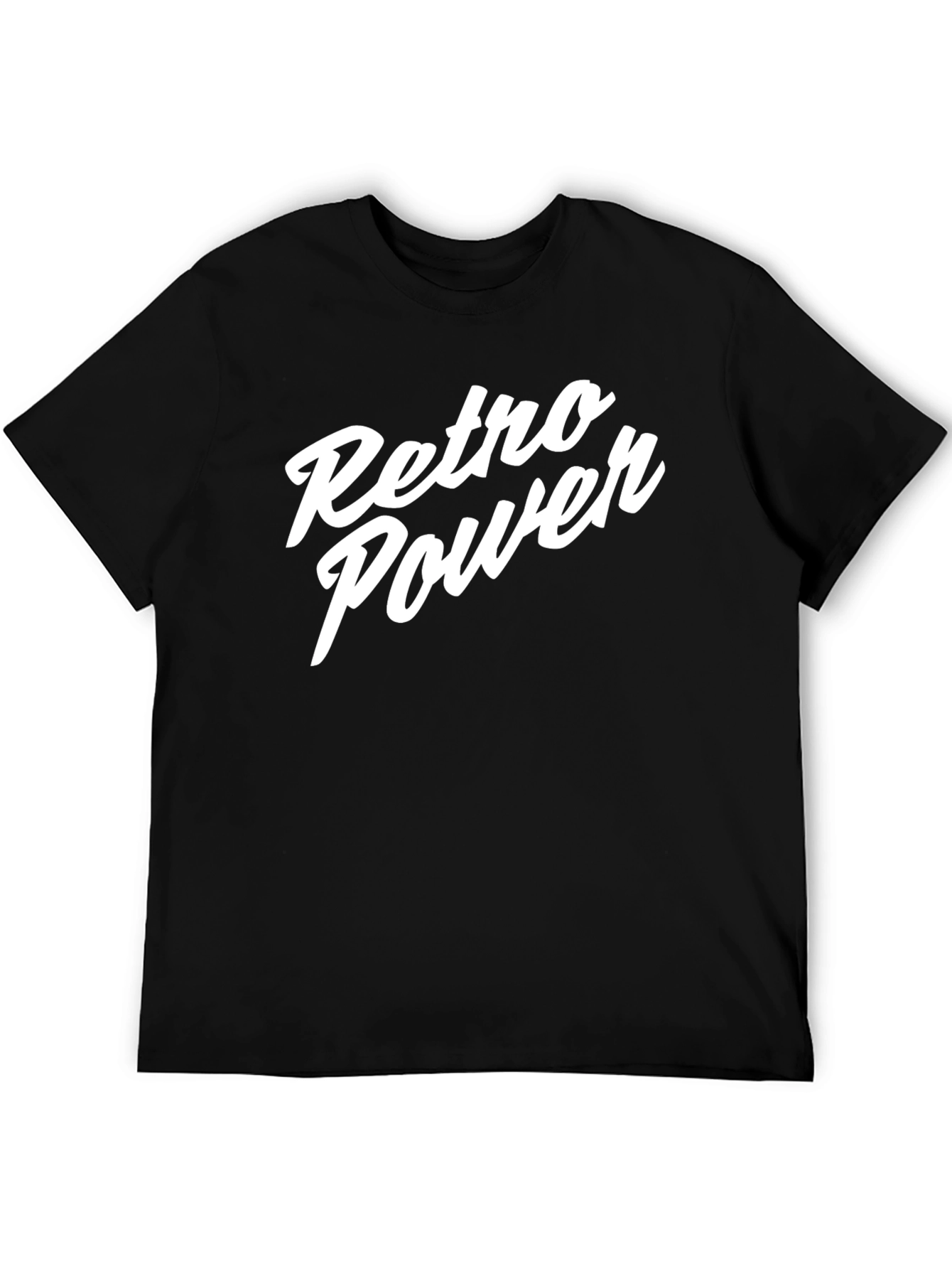 Retro Power Graphic Tee - Stylish Black T-Shirt