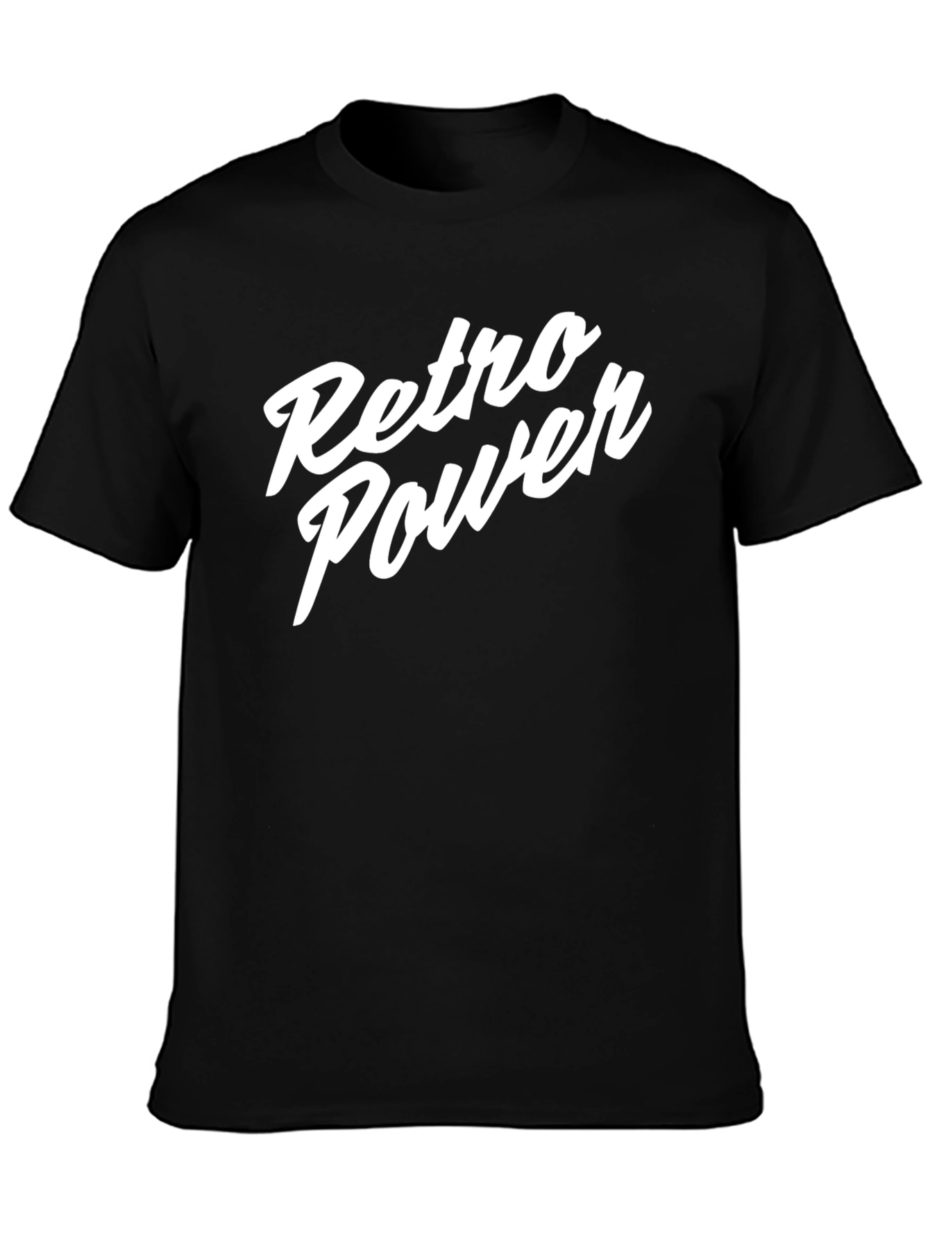 Retro Power Graphic Tee - Stylish Black T-Shirt