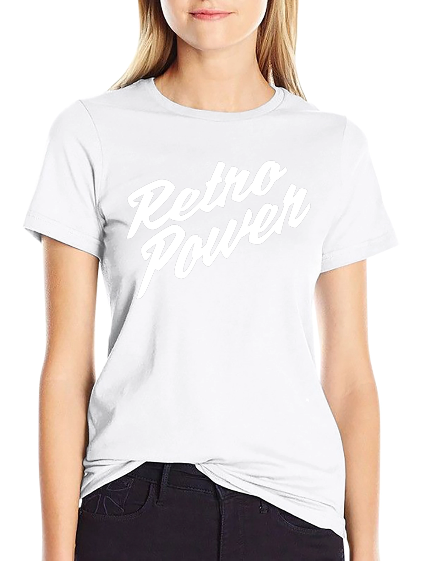 Retro Power Graphic Tee - Stylish Black T-Shirt