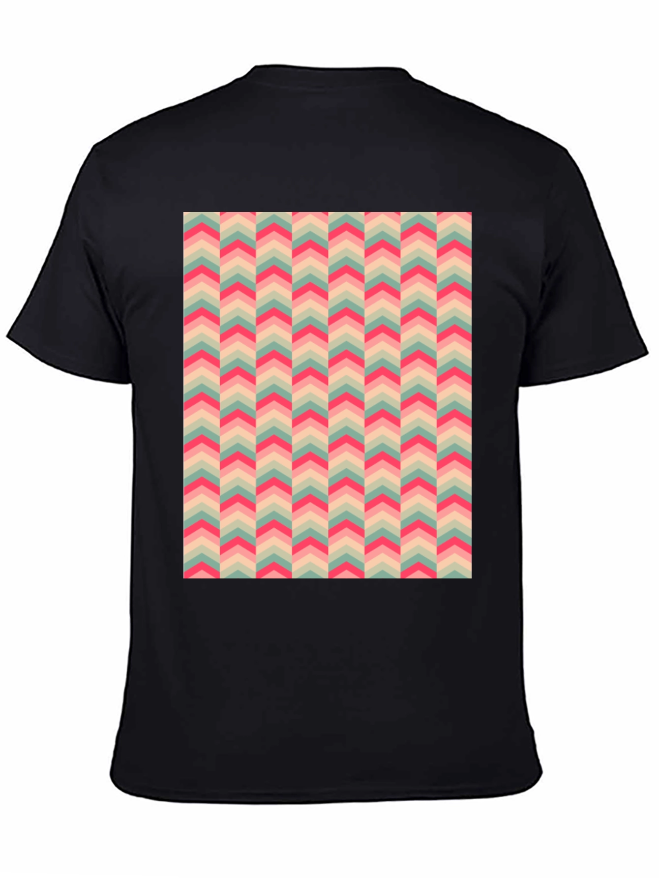 Retro Chevron Pattern T-Shirt - Stylish Casual Wear