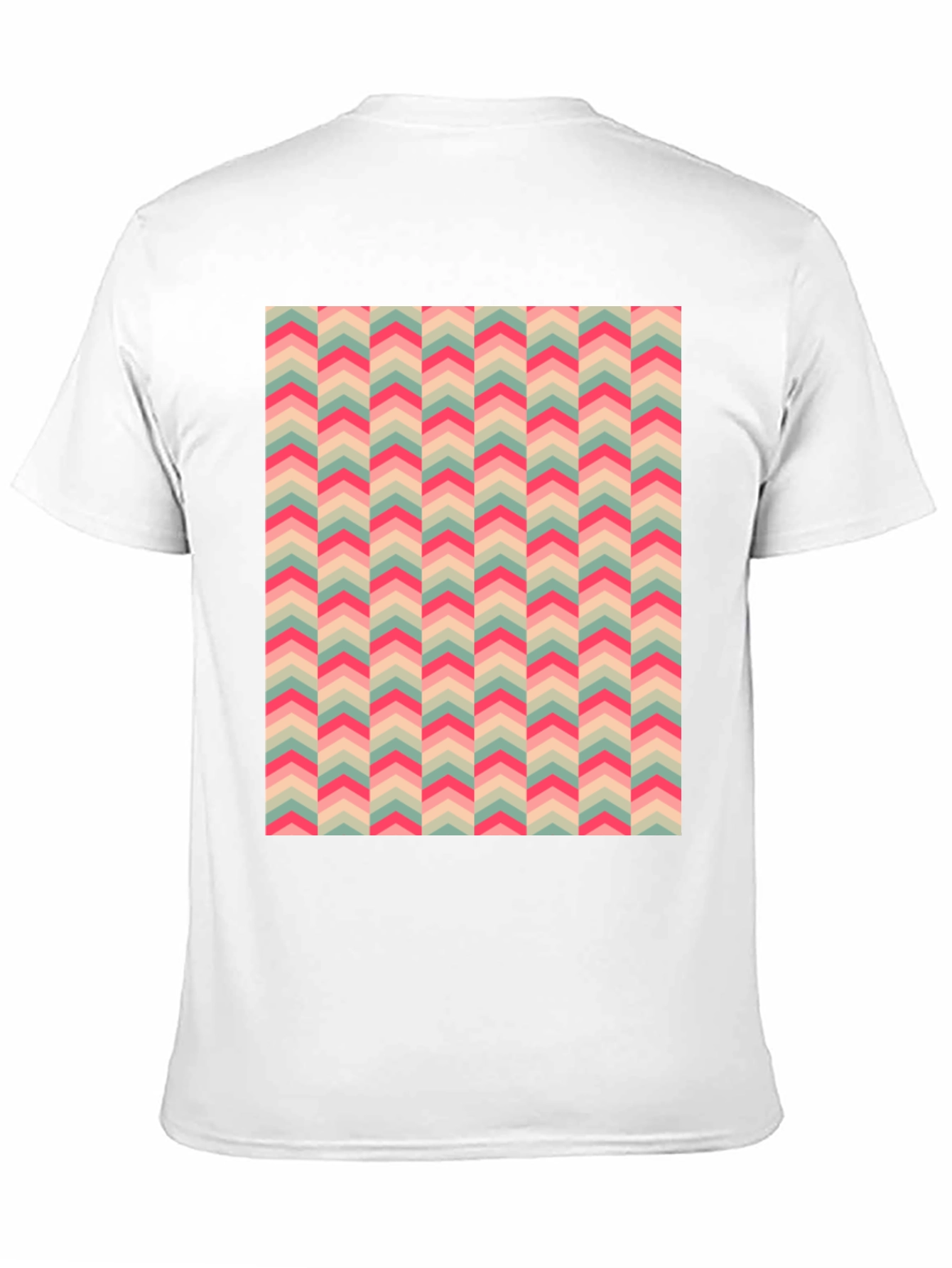 Retro Chevron Pattern T-Shirt - Stylish Casual Wear