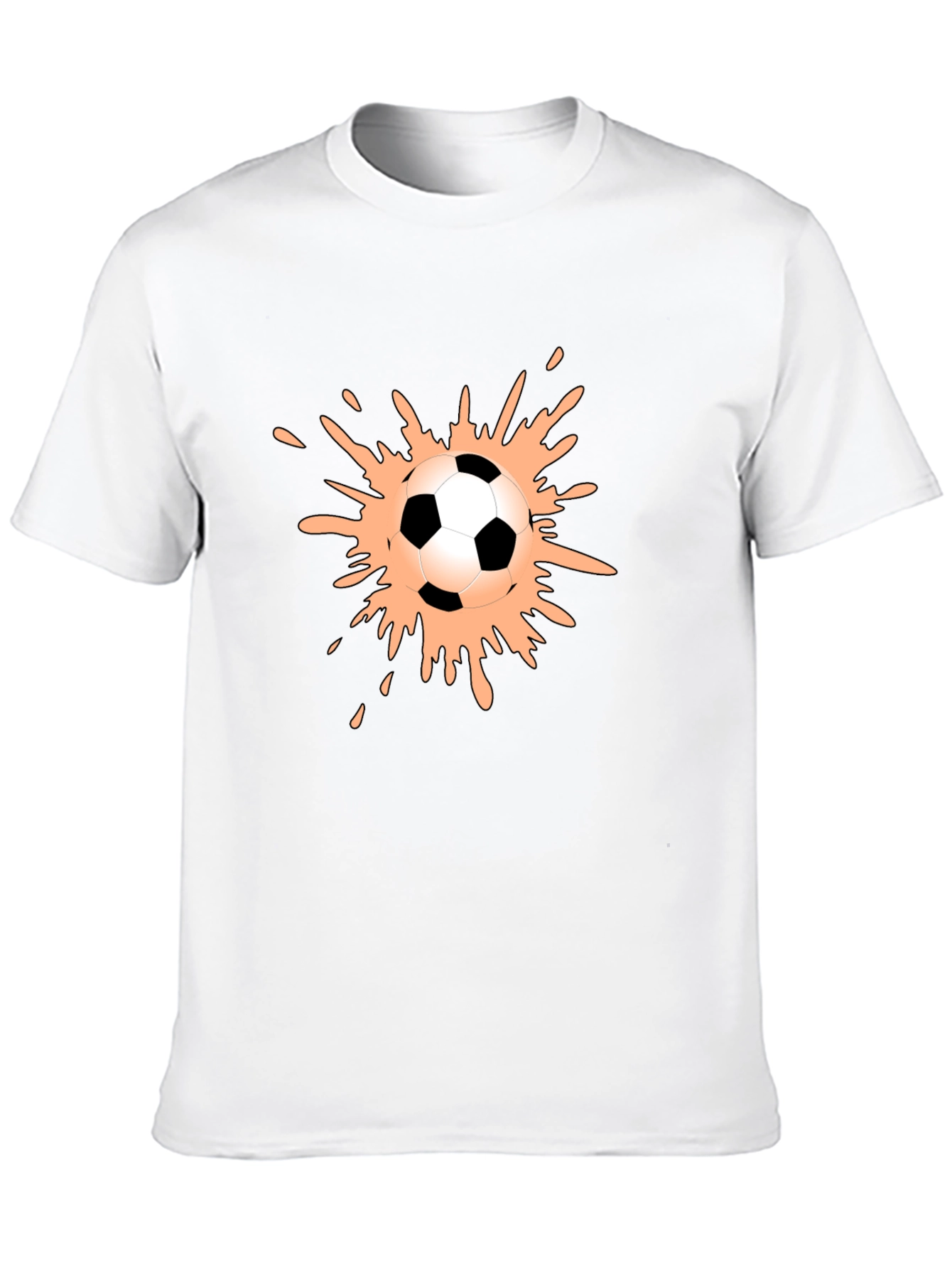 Soccer Ball Splash Graphic Tee - Black