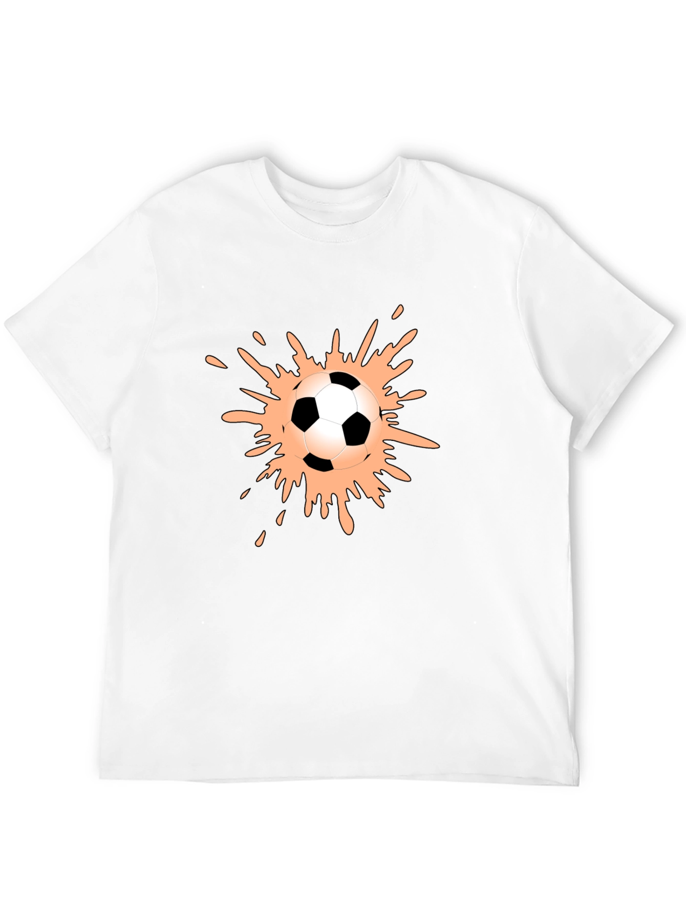 Soccer Ball Splash Graphic Tee - Black