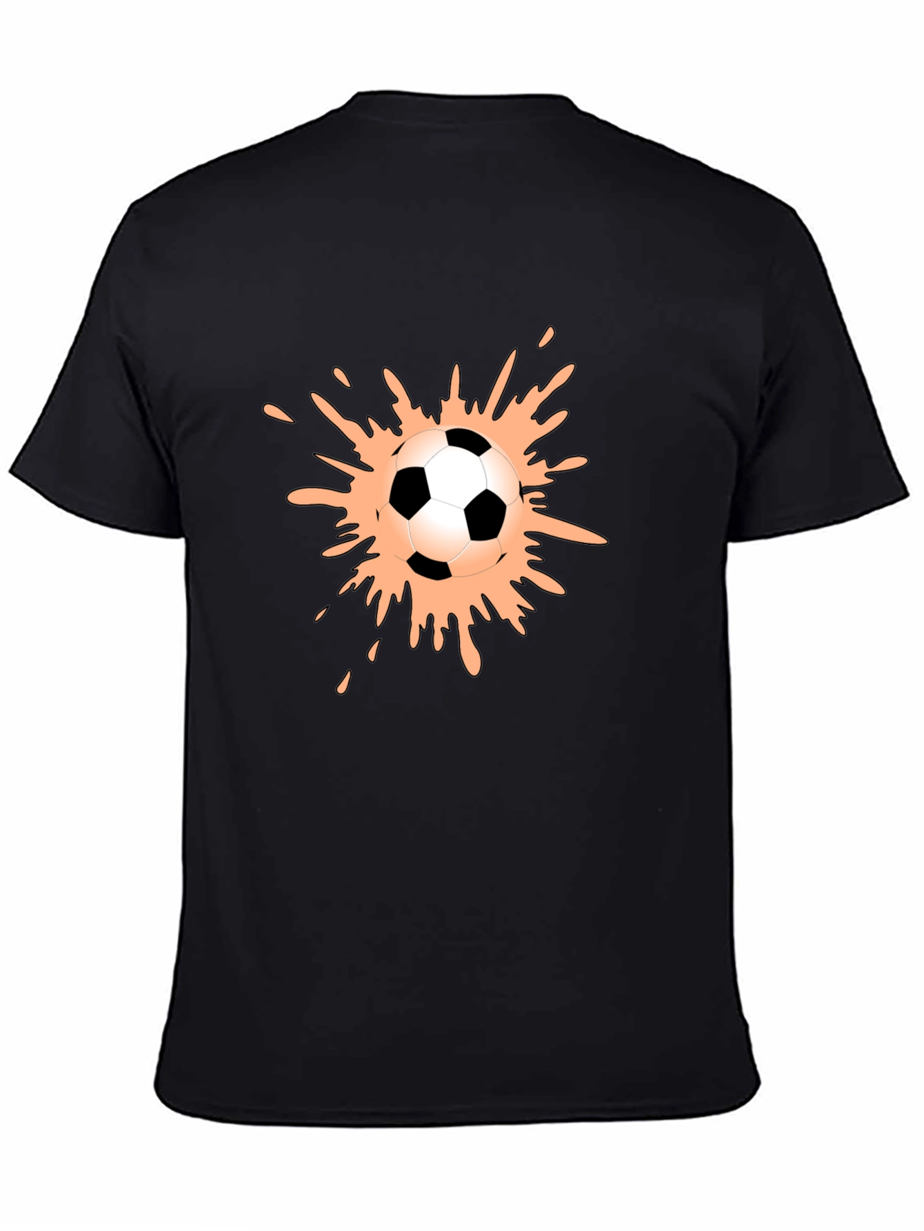 Soccer Ball Splash Graphic Tee - Black