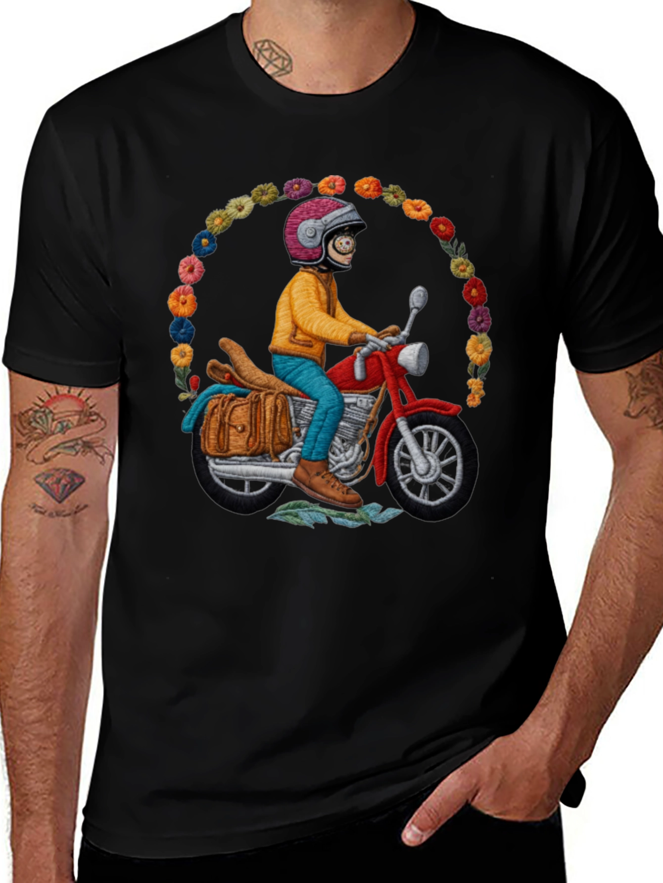 Motorcycle Rider T-Shirt - Quirky Unique Design