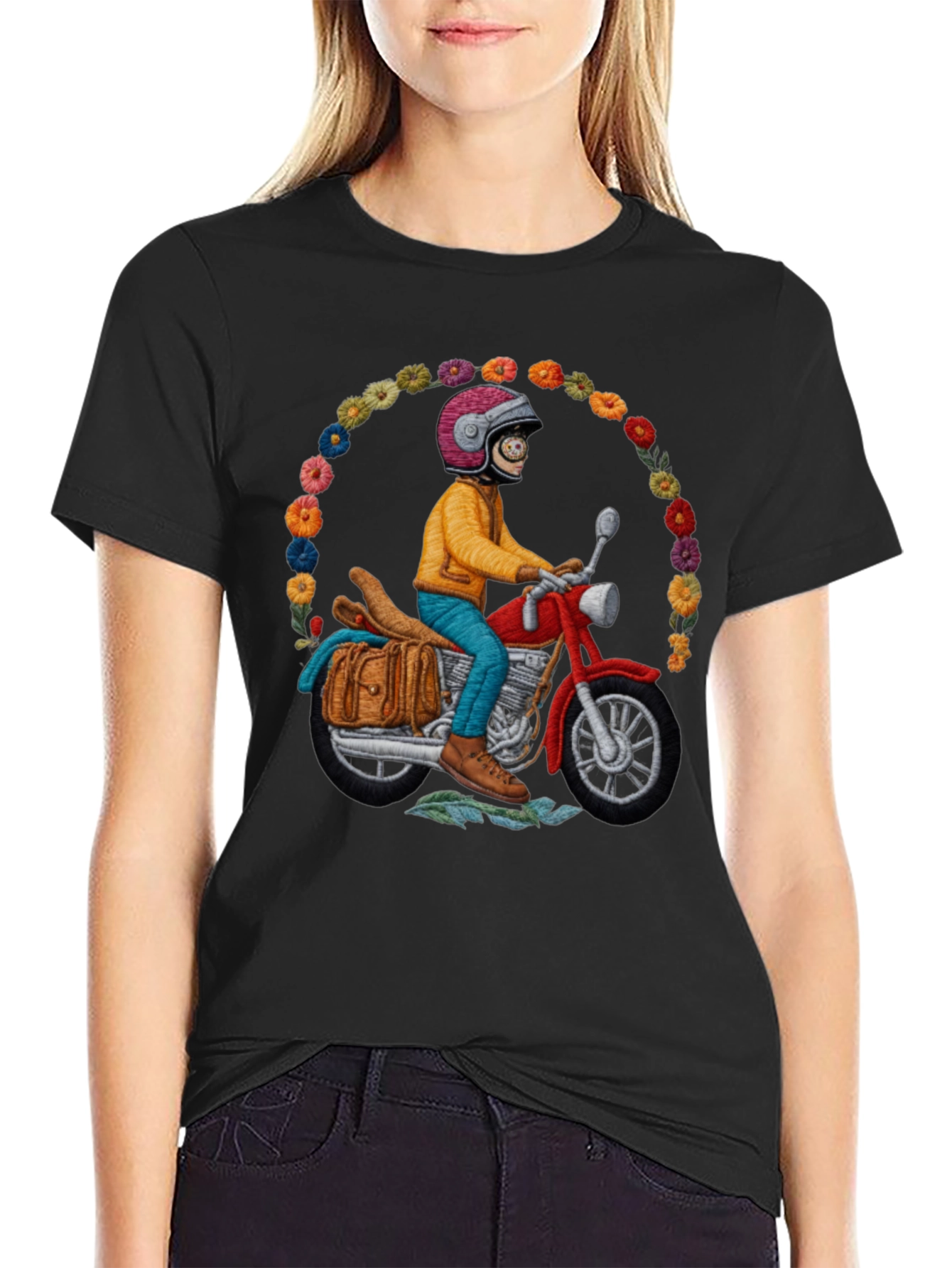Motorcycle Rider T-Shirt - Quirky Unique Design