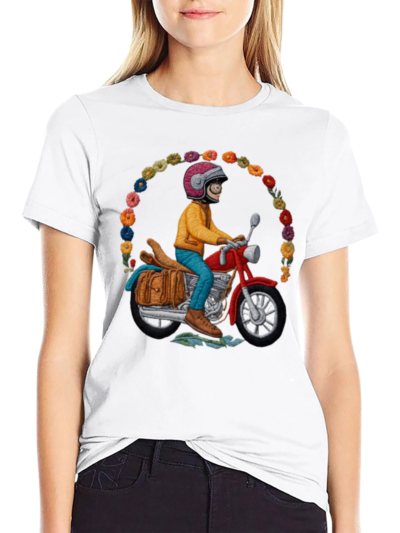 Motorcycle Rider T-Shirt - Quirky Unique Design