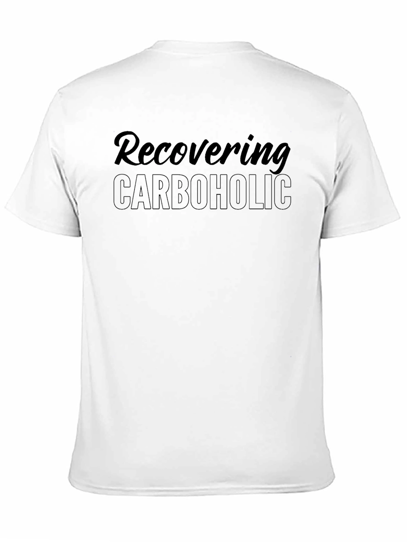 Recovering Carboholic Black T-Shirt