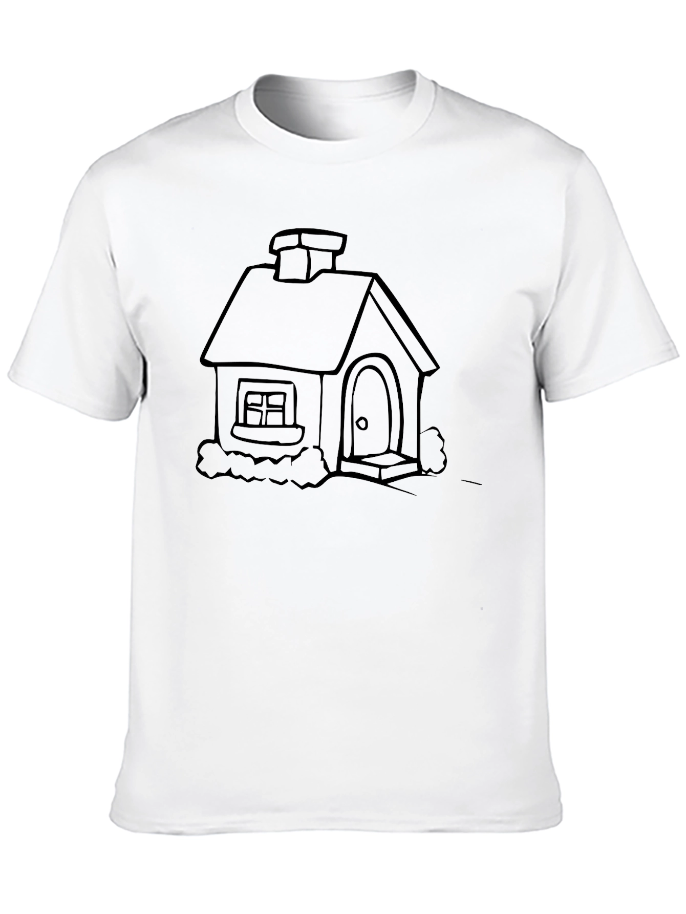 Cartoon House Graphic Tee - Comfort & Style