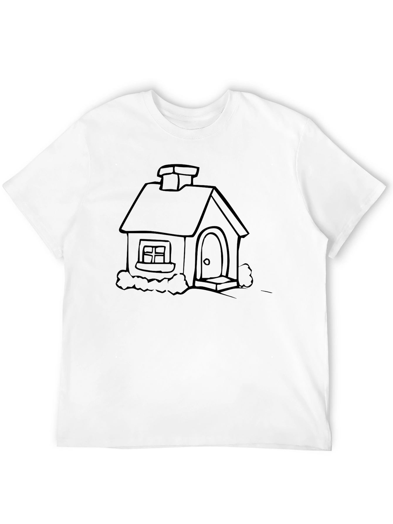 Cartoon House Graphic Tee - Comfort & Style