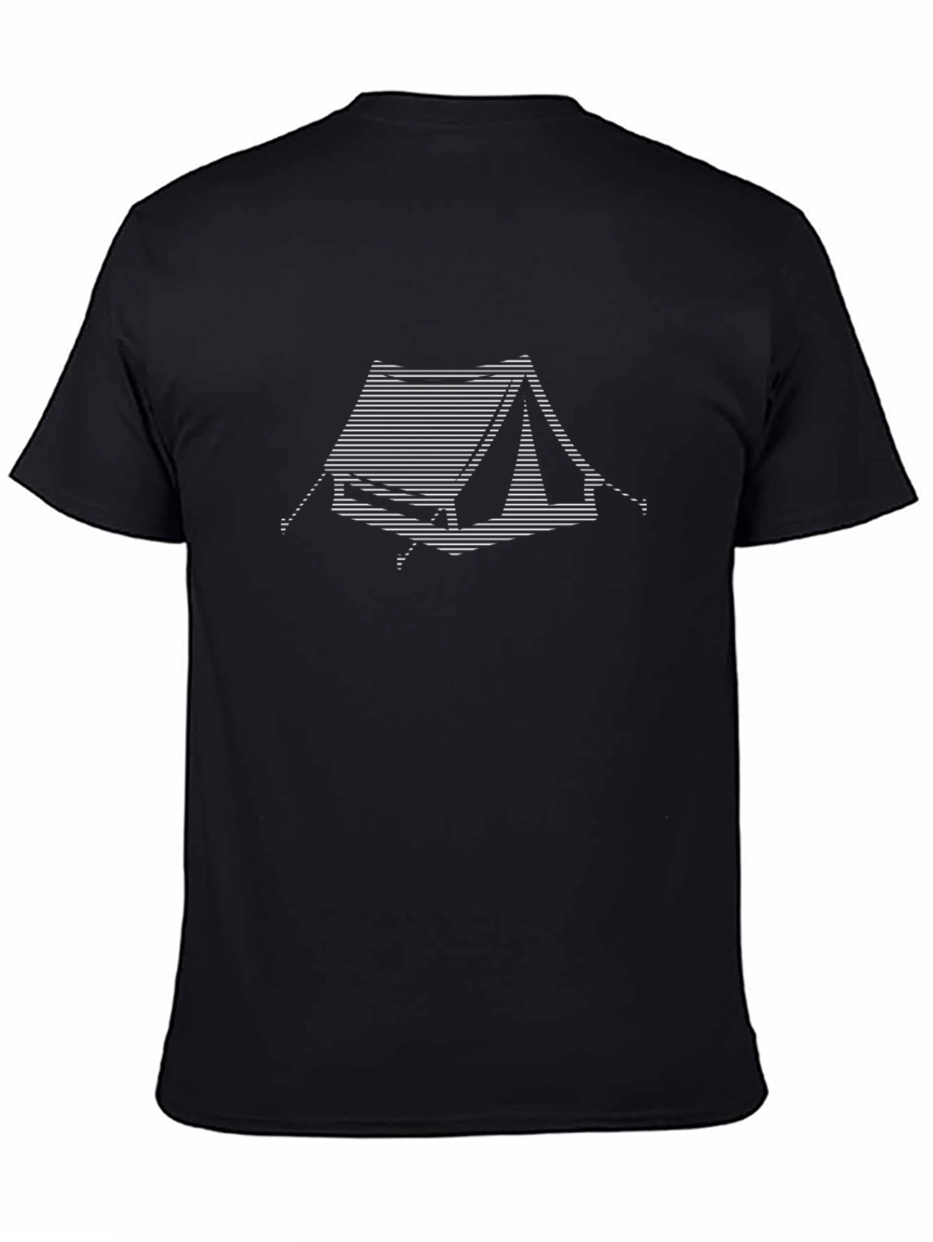 Linear Tent Graphic T-Shirt - Black