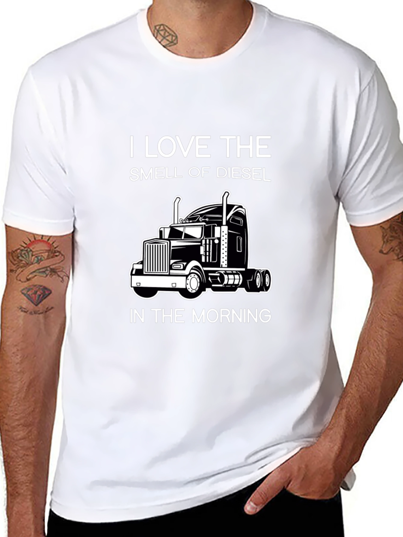 I Love The Smell of Diesel Trucker Tee