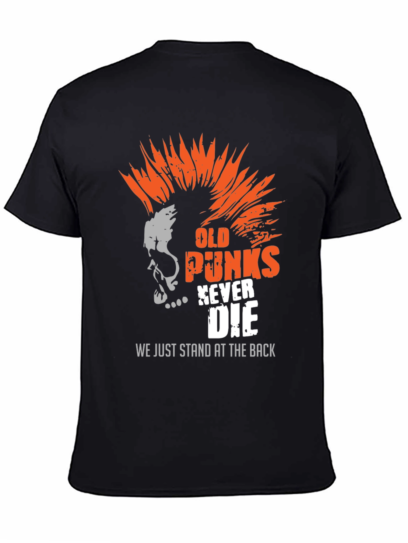 Old Punks Never Die Black T-Shirt
